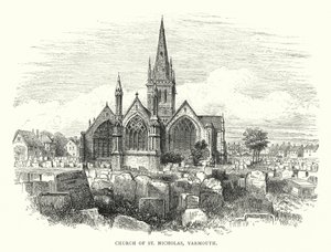 Iglesia de San Nicolás, Yarmouth (grabado) de English School