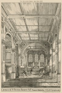 Iglesia de San Pedro, Regent Square, Londres, propuesta de restauración de English School