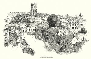 Cirencester (litografía) de English School