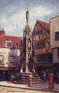 City Cross, Winchester (litografía en color)