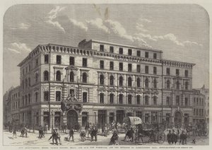 Mejoras en la ciudad, nuevo almacén de Messers Thomas Tapling, Beall y Compañía, y la entrada al Haberdashers