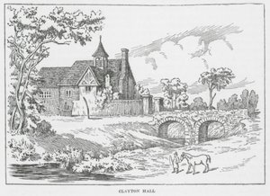 Clayton Hall (litografía) de English School