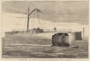 Aguja de Cleopatra: Exterior del cilindro que contiene la Aguja de English School
