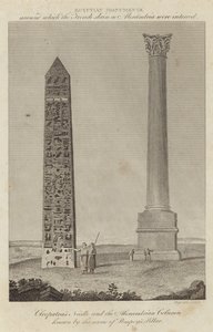 La Aguja de Cleopatra y la Columna Alejandrina conocida como el Pilar de Pompeyo de English School