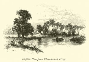Iglesia y ferry de Clifton Hampden
