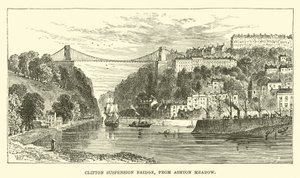Puente Colgante de Clifton, desde Ashton Meadow de English School