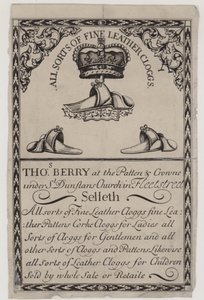 Fabricantes de zuecos, Thomas Berry, tarjeta comercial de English School