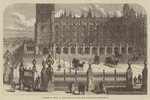Claustro frente a la Casa del Portavoz, New Palace-Yard, Westminster de English School