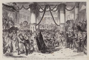Escena final del Acto I de la ópera Die Königin von Saba (La Reina de Saba) de Karl Goldmark, representada en el Leipziger Stadttheater, Alemania