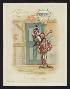 Payaso llamando a la puerta de una comisaría de English School