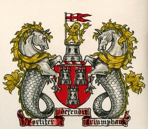 Escudo de Newcastle-on-Tyne, Inglaterra de English School