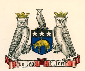 Escudo de armas de Leeds, Inglaterra.