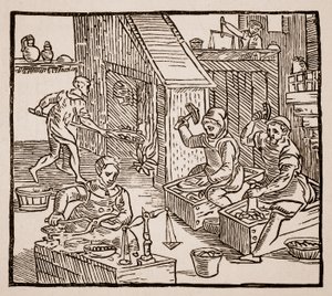 Monederos en el trabajo, 1577 de English School