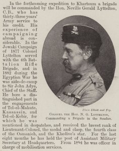 El Coronel el Honorable N G Lyttelton, al mando de una brigada en Sudán de English School