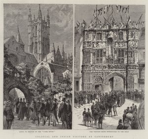 Visitantes coloniales e indios en Canterbury de English School