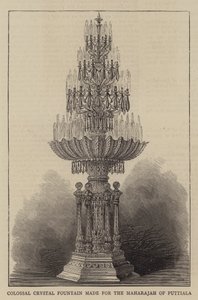 La fuente de cristal colosal hecha para el Maharajá de Puttiala de English School