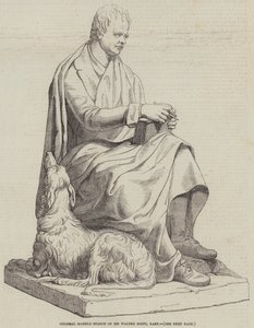 Estatua Colosal de Mármol de Sir Walter Scott, Baronet de English School