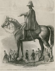 Estatua colosal del Duque de Wellington por M. C. Wyatt de English School