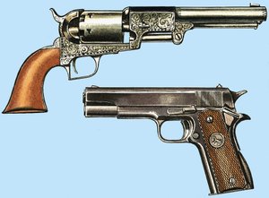 Revólver Colt y automático