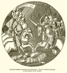 Combate entre cruzados y sarracenos