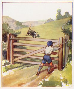 Comandos: Cerrar la puerta rápidamente (litografía en color) de English School