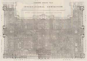Plano completo de la Exposición Internacional (grabado) de English School