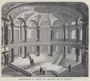 Sala de conciertos en el diseño para el teatro, Río de Janeiro de English School