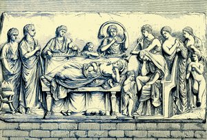 Conclamatio sobre el muerto, ilustración de la Historia de Roma de Victor Duruy, publicada en 1884