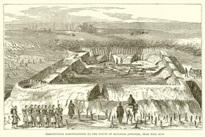 Fortificaciones confederadas al norte de Manassas Junction, cerca de Bull Run
