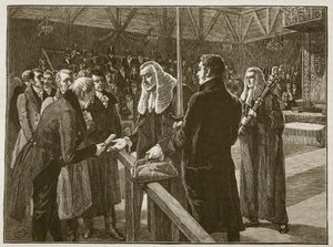 Conferencia entre las Cámaras del Parlamento, 1835, ilustración de Cassells Illustrated History of England de English School