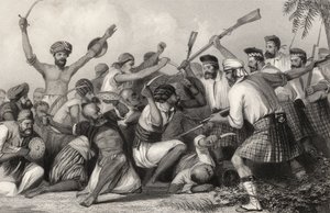 Conflicto con los Ghazees antes de Bareilly el 6 de mayo de 1858, de 