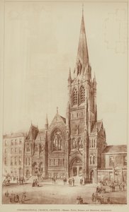 Iglesia Congregacional, Croydon (grabado) de English School