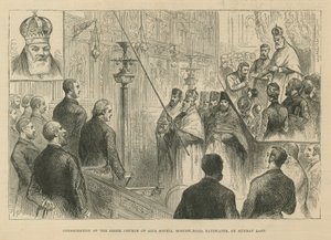 Consagración de la iglesia griega de Santa Sofía de English School