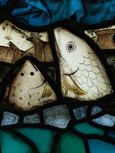 Sección conservada de la Gran Ventana Este en York Minster: 