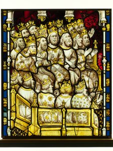 Sección conservada de la Gran Ventana Este en York Minster: 