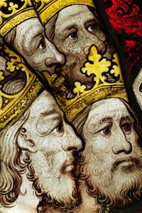 Sección conservada de la Gran Ventana Este en York Minster: 