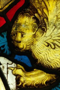 Sección conservada de la Gran Ventana Este en York Minster: 