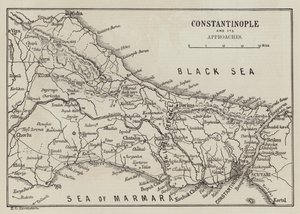 Constantinopla y sus accesos (grabado) de English School