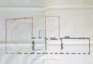 Dibujo contractual para el primer piso de la Royal Institution, 1800