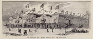 Sala de convenciones, Belfast, construida para la Convención Unionista del Ulster de 1892, celebrada para demostrar la oposición de los unionistas del Ulster al autogobierno irlandés de English School
