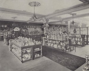 Rincón en las salas de exposición de porcelana, Harrods de English School