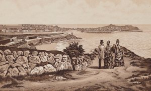 Cornualles: St Ives desde el sur (lito) de English School