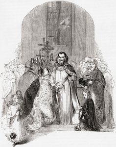 Coronación de Enrique IV, de Old England: A Pictorial Museum, pub. 1847