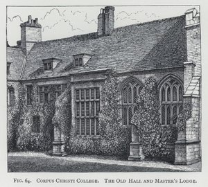 Corpus Christi College, el antiguo salón y la casa del maestro de English School