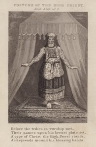 Traje del Sumo Sacerdote, Éxodo XVIII, ver 4 (grabado) de English School