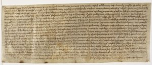 Cotton Augustus ii 18, carta de Wealdhere, c.704, la carta más antigua que se ha cerrado de English School