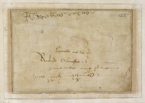 Algodón MS Vespasian F XIII f.123 Firma de Richard "loyalty me lie" junto a la firma de Edward V