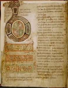 Algodón Tiberio C. II, f.5v Inicial 