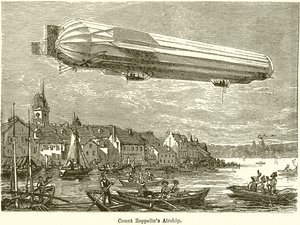 El dirigible del Conde Zeppelin de English School