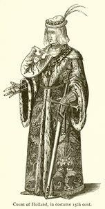 Conde de Holanda, en traje del siglo XV de English School